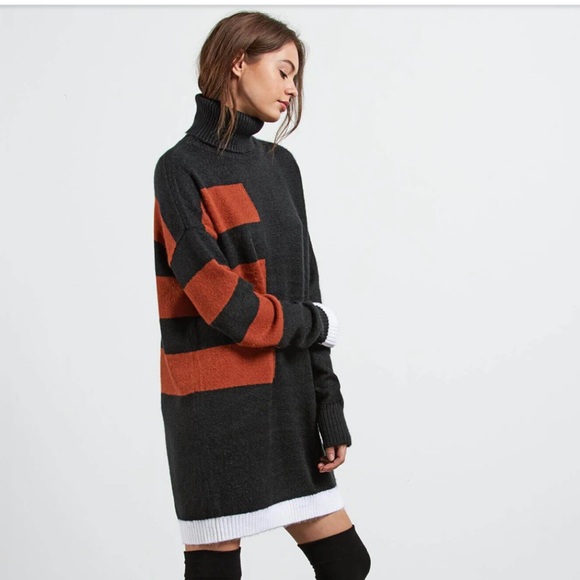 Volcom Turtle Neck Sweat Dress - Picture 1 of 9
